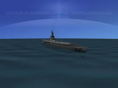 Balao Class Submarine USS Archerfish SS311 3D model