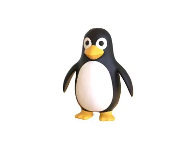 Cartoon Penguin v001 Low-poly 3D model