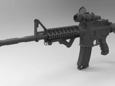 M4a1 - High poly rifle 3D model