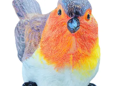 Figurine Red Bird 03 3D model