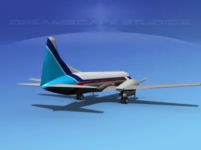 Convair CV-340 Corporate 4 3D model