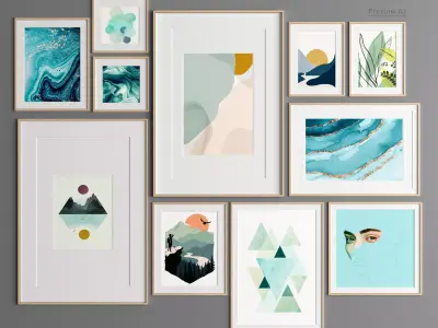 Art Frame 335 Low-poly 3D model