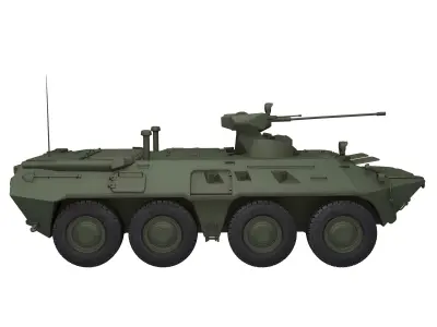 BTR Soviet armoured personnel carrier 3D model