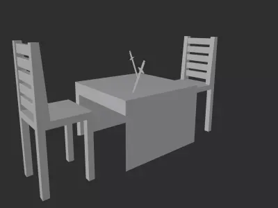 Duel daggers scene Free 3D model