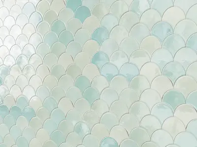 Medium Moroccan Fish Scales Wall tiles 3D model