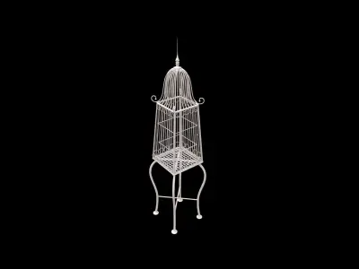 Bird Cage Low-poly 3D model