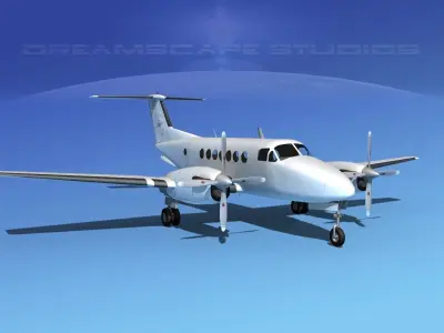 Beechcraft 350 King Air Bare Metal 3D model