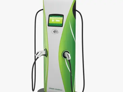 Electric Vehicle Charging Station 6 3D model