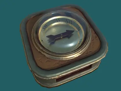 Compass Low-poly 3D model