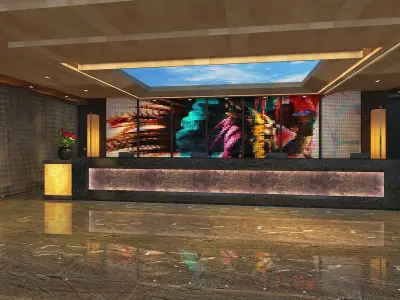 Five Star Hotel Urban Resort Lobby 3D model