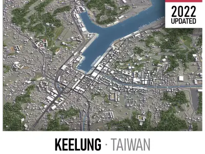 Keelung Low-poly 3D model