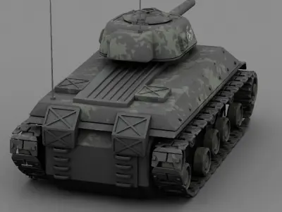 Military vehicle rigged 3D model