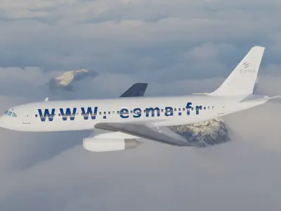 Dassault Mercure 200 Low-poly 3D model