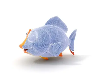 Cartoon Goldfish Model Pack with Vibrant Colors Low-poly 3D model