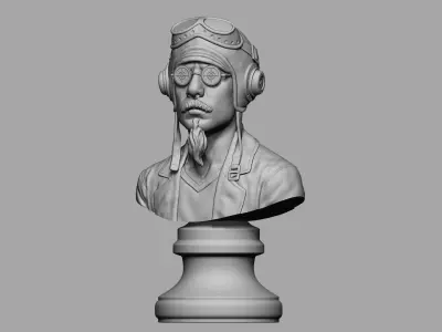 Pilot Bust 3D print model