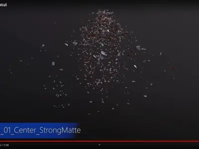 BrickWall 01 Center StrongMatte Low-poly 3D model