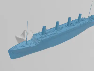 RMS Titanic and iceberg scale model 3D print model