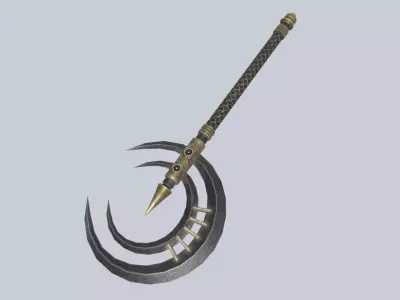 Dark fantasy weapon Low-poly 3D model purchase