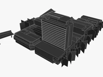 King Geroge Tower Low-poly 3D model