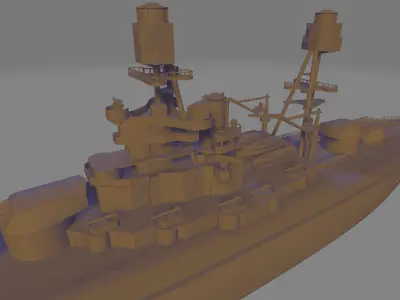 USS Arizona Battleship 3D print model