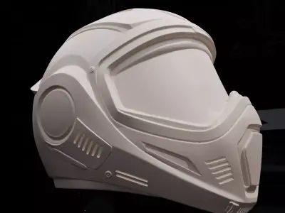 Sci-Fi Astronaut Spacesuit Helmet 3D print model