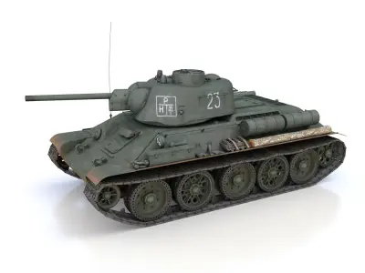 T-34-76 UZTM- Model 1943 - Soviet tank - 23 3D model