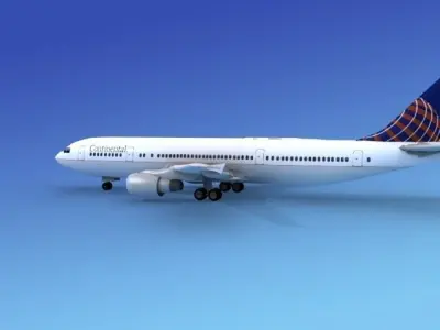 Airbus A-300 Continental 2 3D model