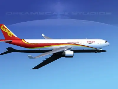 Airbus A330-300 Hainan Airlines 3D model