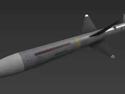 AIM 7 missile Low-poly 3D model