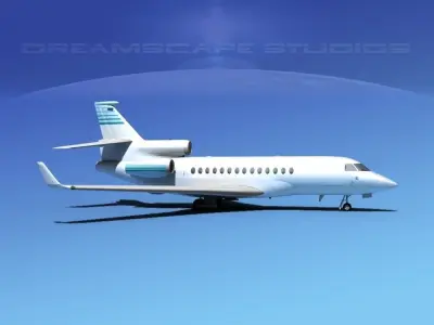 Dassault Falcon 7X V17 3D model