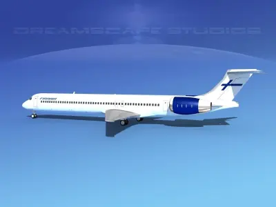 McDonnell Douglas MD83 Finnair 3D model