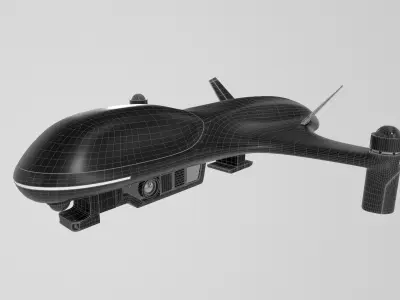 Military UAV Low-poly 3D model