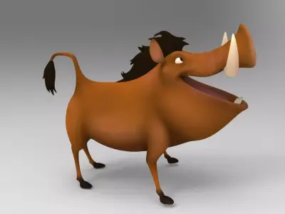 Pumba warthog from lion king 3D model