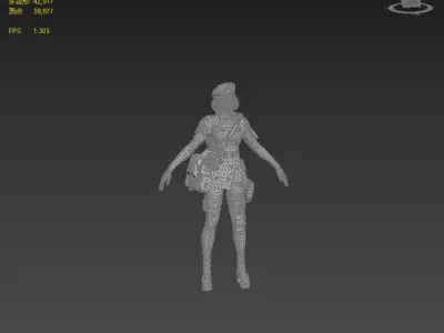 Next generation war doctors Low-poly 3D model