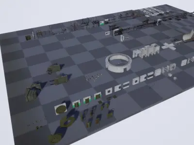 Bunker Pack Low-poly 3D model