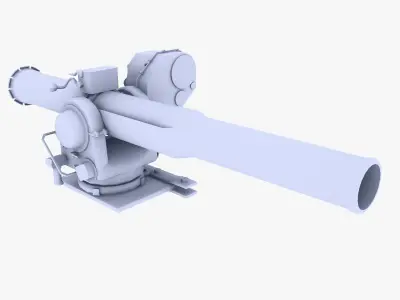 Mounted RPG Launcher Low-poly 3D model