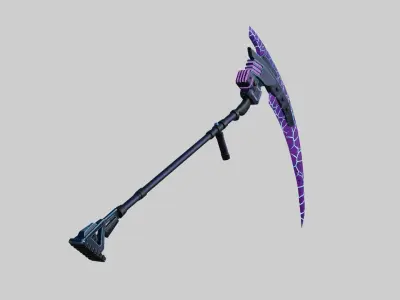 Scythe sci-fi Low-poly 3D model