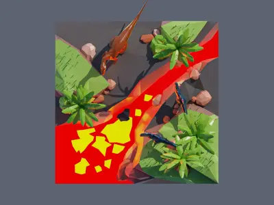 land 14A Low-poly 3D model