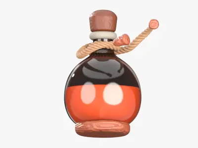 Energy Potion 3D Illustration 3D model