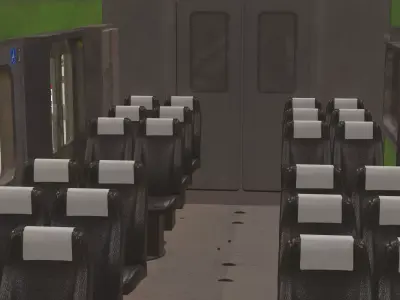 Vintage Station and Train 4K 3D model