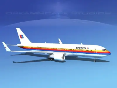 Boeing 767-300 United Airlines 1 3D model