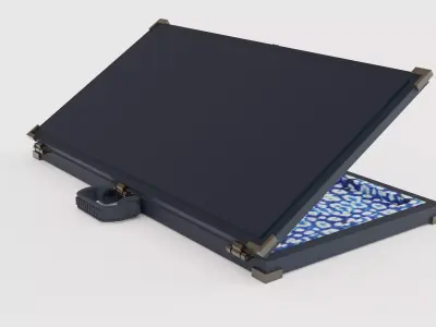 Military Weapon Case Dark Blue Leopard Color Low-poly 3D model