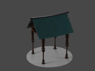 THE HALFWAY HOUSE GAME READY STYLIZED Low-poly 3D model