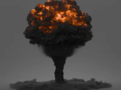 Atomic Blast Mushroom VDB For Blender 3D model