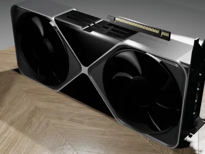 RTX 5090 Graphics Card Futuristic High-Poly 3D Model by TanKomet 3D model