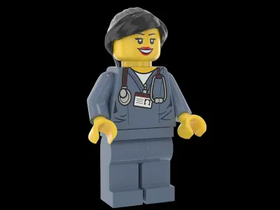 Lego Woman Doctor 3D model