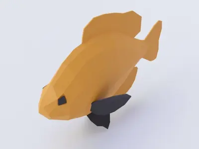 Common bream fish 3d model  Low-poly 3D model