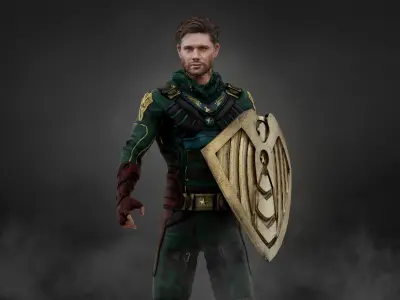 Soldier Boy Low-poly 3D model