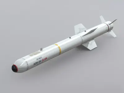 AGM-84E-SLAM missile Low-poly 3D model