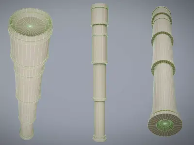 Game Ready Vintage Explorer Antique Spyglass -  Low-poly 3D model
